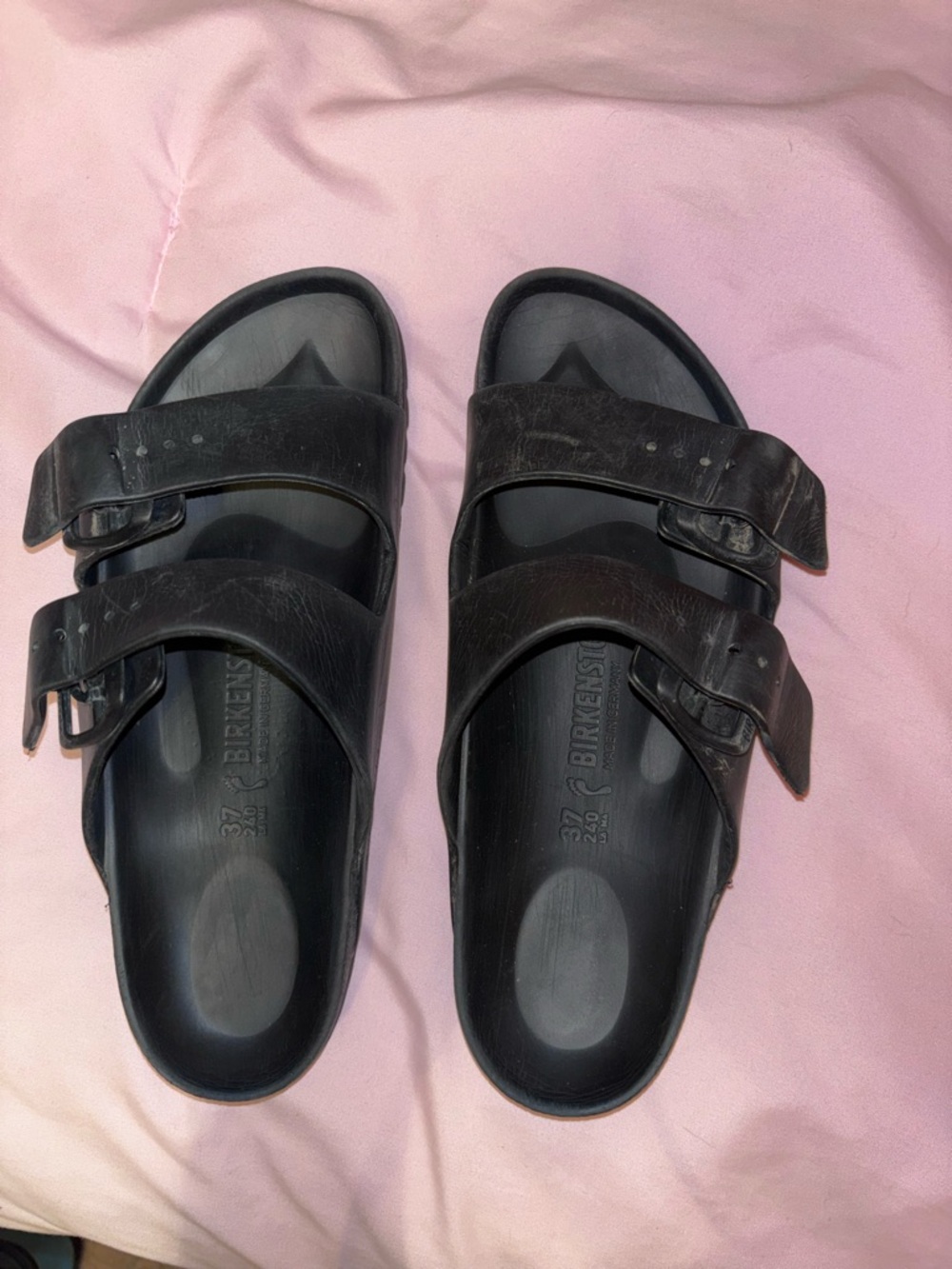 Birkenstock Black Double-Strap EVA Slides